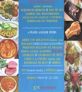 Menú degustacion - Villacazorla