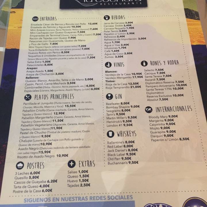 Carta-menu - La Cuchara